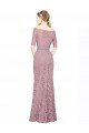 Short Sleeves Crop Top Mermaid Lace Prom Dress