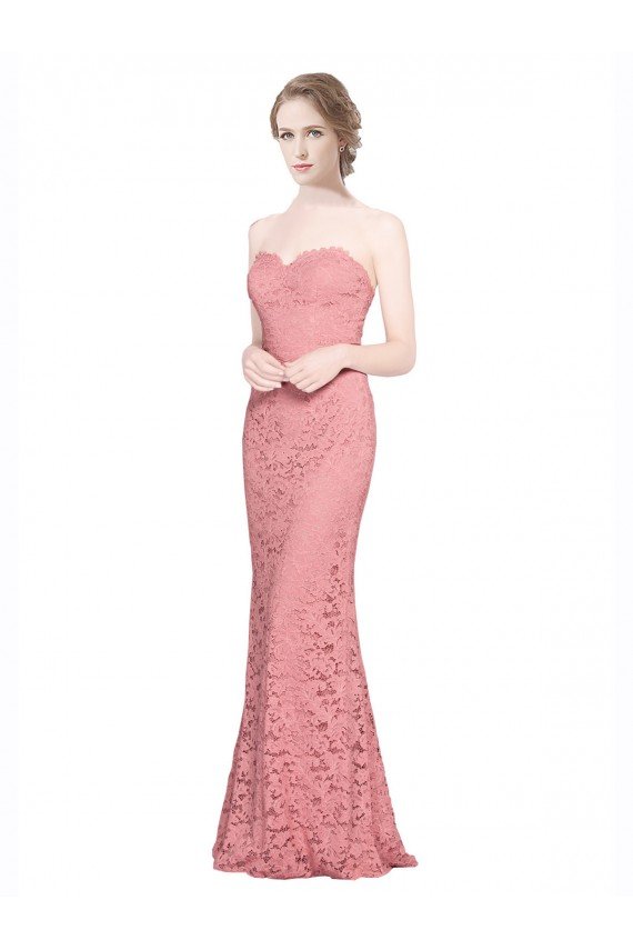 Fitted Sweetheart Mermaid Lace Prom Dress