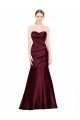 Mermaid Sweetheart Soft Satin Prom Dress with Pleats