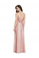 High Neck Low Back Sparkling Sequin Prom Dress