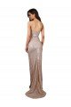 High Slit Scoop Neck Long Sequin Prom Dress