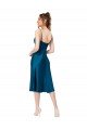 Midi Length Silky Satin Cocktail Prom Dress / Homecoming Dress
