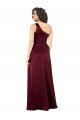 One Shoulder Silky Satin Prom Dress with Subtle Pleats