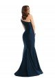 Bias-Cuff One Shoulder Silky Satin Mermaid Prom Dress with Side Slit