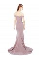 Off the Shoulder Mermaid Long Sweep Train Prom Dress