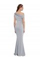 Off the Shoulder Asymmetrical Mermaid Crepe Prom Dress