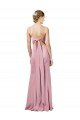 Fit and Flare Slim Crepe Prom Dress with Cutout Back