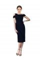 Draped Cross Shoulder Stretch Crepe Cocktail Prom Dress / Homecoming Dress