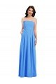 Strapless Pleated Skirt Crepe Prom Dress with Pockets