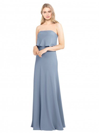 High Neck Sheath Sleeveless Stretch Crepe Prom Dress Canada