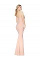 Sweetheart Shirred Neck Long Floor Length Crepe Prom Dress