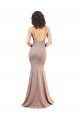 Fishtail Shape V-Neck Crepe Prom Dress with Slit
