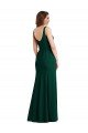 Square Neck Trumpet Maxi Prom Dress with Front Slit