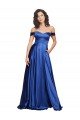 Ball Gown Off the Shoulder Sweetheart Stretch Satin Prom Dress