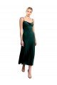 Midi Length Cowl Neck Velvet Slip Cocktail Prom Dress / Homecoming Dress