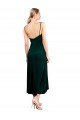 Midi Length Cowl Neck Velvet Slip Cocktail Prom Dress / Homecoming Dress