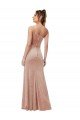 One Shoulder Stretch Velvet Prom Dress with Front Slit