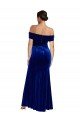Full Length Long Velvet Prom Dress with Side Split