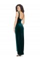 One Shoulder Velvet Front Wrap Prom Dress 